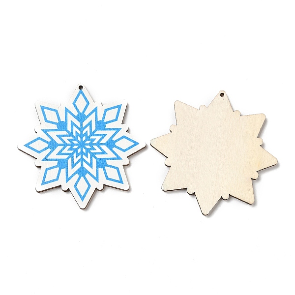 PandaHall Single Face Christmas Printed Wood Big Pendants, Snowflake Charms, Dodger Blue, 50x50x2.5mm, Hole: 1.6mm Wood Snowflake
PandaHall Single Face Christmas Printed Wood Big Pendants, Snowflake Charms, Dodger Blue, 50x50x2.5mm, Hole: 1.6mm Wood Snowflake