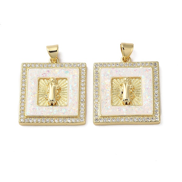 PandaHall Brass Micro Pave Cubic Zirconia Pendants, with Shell, Square, Real 18K Gold Plated, 24x21x4mm, Hole: 4.5x3.5mm Brass+Cubic..., White
PandaHall Brass Micro Pave Cubic Zirconia Pendants, with Shell, Square, Real 18K Gold Plated, 24x21x4mm, Hole: 4.5x3.5mm Brass+Cubic..., White