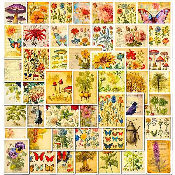 PandaHall 50Pcs Cartoon Vinyl Stickers, Retro Waterproof Plant Decals for DIY Scrapbooking, Art Craft, Mixed Color, 52x36~52x0.2mm Plastic..., Multicolor
PandaHall 50Pcs Cartoon Vinyl Stickers, Retro Waterproof Plant Decals for DIY Scrapbooking, Art Craft, Mixed Color, 52x36~52x0.2mm Plastic..., Multicolor