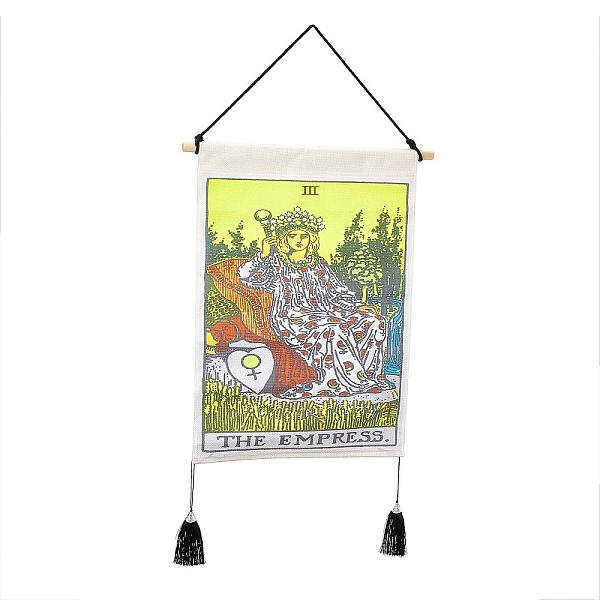 PandaHall Polyester Decorative Wall Tapestrys, for Home Decoration, with Wood Bar, Nulon Rope, Plastic Hook, Rectangle with Tarot Pattern...
PandaHall Polyester Decorative Wall Tapestrys, for Home Decoration, with Wood Bar, Nulon Rope, Plastic Hook, Rectangle with Tarot Pattern...
