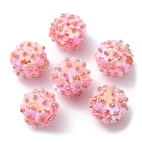 PandaHall PVC Plastic Paillette with Glass Seed Beaded Pendants, with Iron Loops, Flower Charms, Pink, 18x17mm, Hole: 4.3mm PVC Flower Pink
PandaHall PVC Plastic Paillette with Glass Seed Beaded Pendants, with Iron Loops, Flower Charms, Pink, 18x17mm, Hole: 4.3mm PVC Flower Pink