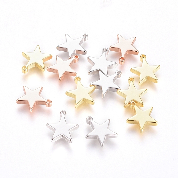PandaHall Brass Pendants, Long-Lasting Plated, Star, Mixed Color, 11.5x10x2mm, Hole: 1mm Brass Star
PandaHall Brass Pendants, Long-Lasting Plated, Star, Mixed Color, 11.5x10x2mm, Hole: 1mm Brass Star