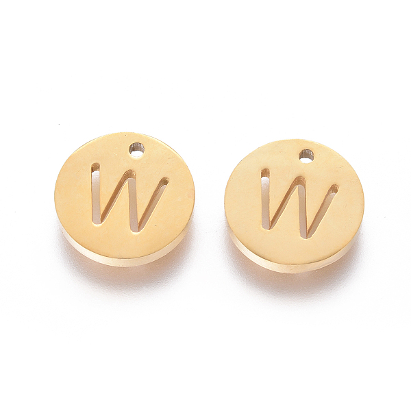 PandaHall 304 Stainless Steel Charms, Ion Plating (IP), Flat Round, Letter.W, 10x1.5mm, Hole: 1mm 304 Stainless Steel Letter W
PandaHall 304 Stainless Steel Charms, Ion Plating (IP), Flat Round, Letter.W, 10x1.5mm, Hole: 1mm 304 Stainless Steel Letter W