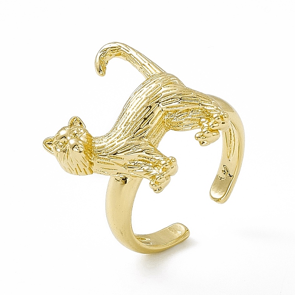 PandaHall Rack Plating Brass Cat Open Cuff Ring for Women, Cadmium Free & Lead Free, Real 18K Gold Plated, US Size 7 1/4(17.5mm) Brass
PandaHall Rack Plating Brass Cat Open Cuff Ring for Women, Cadmium Free & Lead Free, Real 18K Gold Plated, US Size 7 1/4(17.5mm) Brass