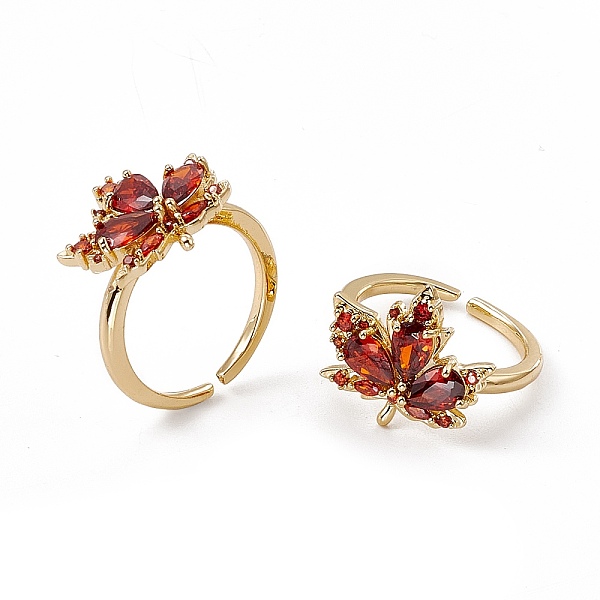 PandaHall Brown Glass Maple Leaf Open Cuff Ring with Cubic Zirconia, Brass Jewelry for Women, Real 18K Gold Plated, US Size 6(16.5mm) Glass...
PandaHall Brown Glass Maple Leaf Open Cuff Ring with Cubic Zirconia, Brass Jewelry for Women, Real 18K Gold Plated, US Size 6(16.5mm) Glass...
