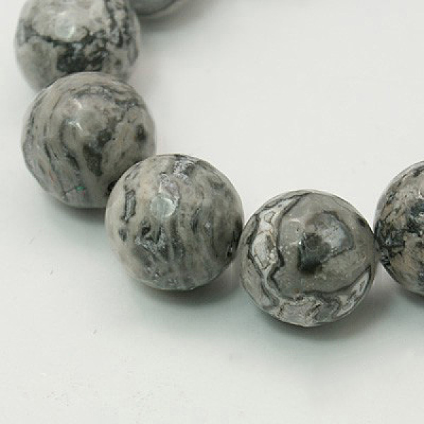 PandaHall Natural Map Stone/Picasso Stone/Picasso Jasper Strands, Faceted Round, Gray, 10mm, Hole: 1mm, about 39pcs/strand, 15.5 inch Map...
PandaHall Natural Map Stone/Picasso Stone/Picasso Jasper Strands, Faceted Round, Gray, 10mm, Hole: 1mm, about 39pcs/strand, 15.5 inch Map...