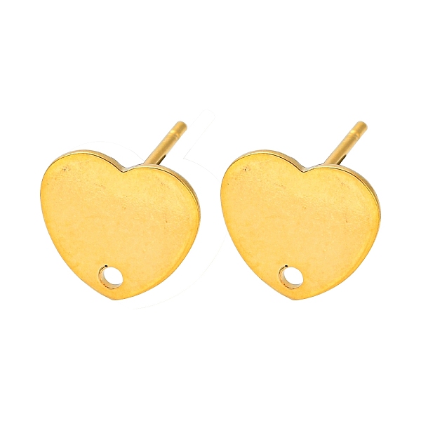 PandaHall Heart Shape 201 Stainless Steel Stud Earrings Findings, with 304 Stainless Steel Pins & Hole, Golden, 9x10mm, Hole: 1.2mm, Pin...
PandaHall Heart Shape 201 Stainless Steel Stud Earrings Findings, with 304 Stainless Steel Pins & Hole, Golden, 9x10mm, Hole: 1.2mm, Pin...