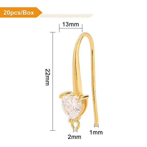 PandaHall BENECREAT 20PCS 18K Gold Plated Cubic Zirconia Earring Hooks Ear Wires with Dangle Loops for DIY Jewelry Making Craft Brass
PandaHall BENECREAT 20PCS 18K Gold Plated Cubic Zirconia Earring Hooks Ear Wires with Dangle Loops for DIY Jewelry Making Craft Brass