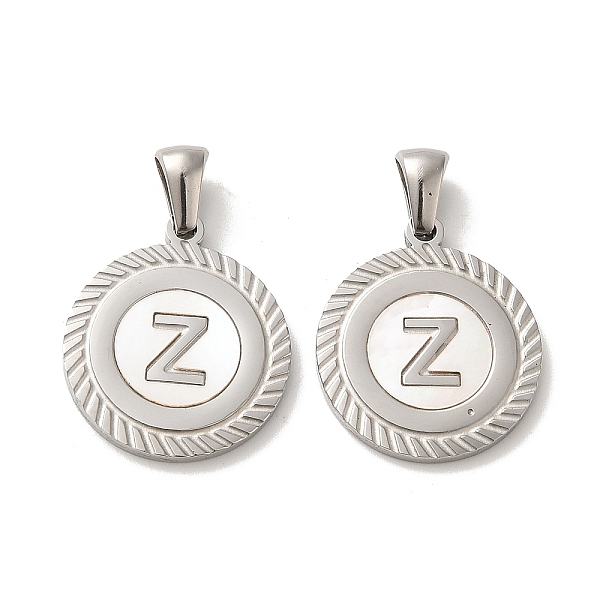 PandaHall 304 Stainless Steel Pendants, Flat Round Shell Charms with Letter, Stainless Steel Color, Letter Z, 20.5x17.5x1.5mm, Hole...
PandaHall 304 Stainless Steel Pendants, Flat Round Shell Charms with Letter, Stainless Steel Color, Letter Z, 20.5x17.5x1.5mm, Hole...