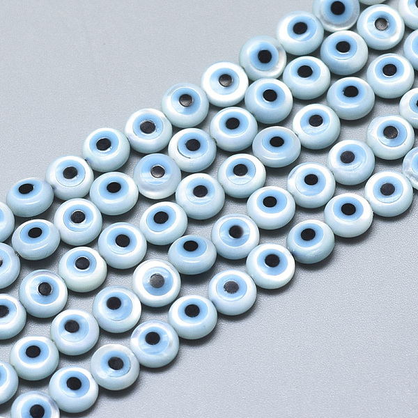 PandaHall Natural White Shell Mother of Pearl Shell Beads, with Natural Turquoise, Evil Eye, Deep Sky Blue, 5x2mm, Hole: 0.5mm White Shell...
PandaHall Natural White Shell Mother of Pearl Shell Beads, with Natural Turquoise, Evil Eye, Deep Sky Blue, 5x2mm, Hole: 0.5mm White Shell...
