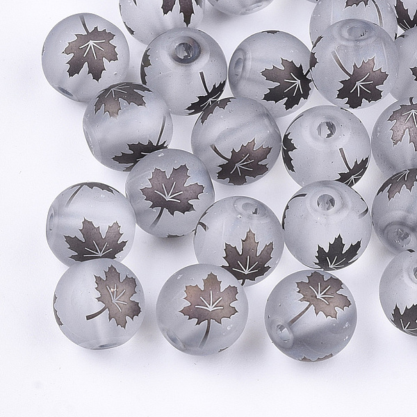 PandaHall Autumn Theme Electroplate Transparent Glass Beads, Frosted, Round with Maple Leaf Pattern, Coconut Brown, 10mm, Hole: 1.5mm Glass...
PandaHall Autumn Theme Electroplate Transparent Glass Beads, Frosted, Round with Maple Leaf Pattern, Coconut Brown, 10mm, Hole: 1.5mm Glass...