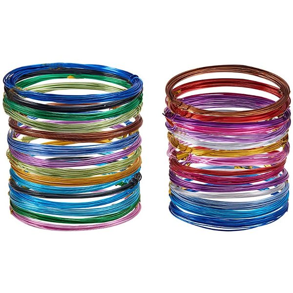 PandaHall JEWELEADER 30 Rolls 490 Feet Colored Aluminum Wire Set 18 20 Gauge Bendable Metal Craft Wire Flexible Sculpting Beading Wire for..., Multicolor
PandaHall JEWELEADER 30 Rolls 490 Feet Colored Aluminum Wire Set 18 20 Gauge Bendable Metal Craft Wire Flexible Sculpting Beading Wire for..., Multicolor