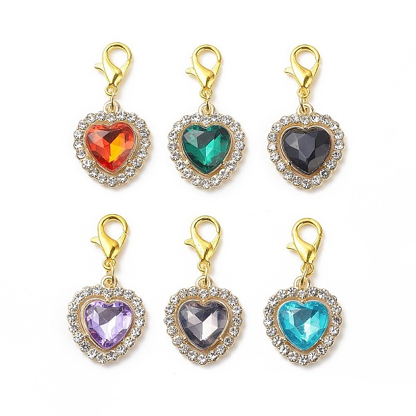 PandaHall Alloy Rhinestone Heart Pendant Decorations, Lobster Clasp Charms, Clip-on Charms, for Keychain, Purse, Backpack Ornament, Mixed..., Multicolor
PandaHall Alloy Rhinestone Heart Pendant Decorations, Lobster Clasp Charms, Clip-on Charms, for Keychain, Purse, Backpack Ornament, Mixed..., Multicolor