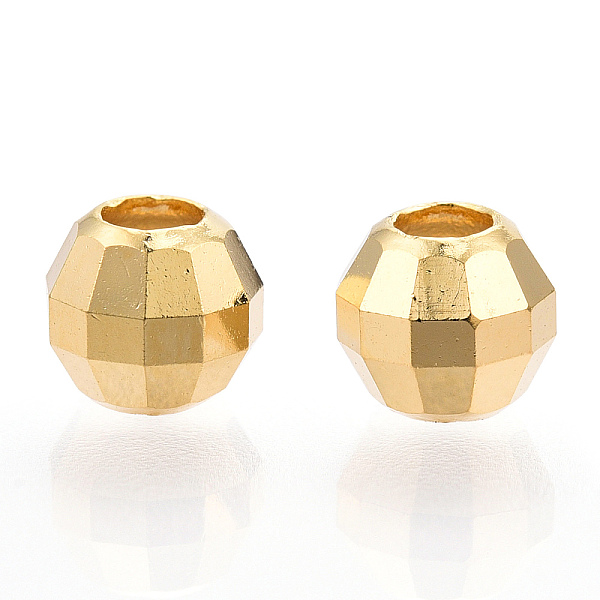 PandaHall 925 Sterling Silver Beads, Faceted Round, Nickel Free, Real 18K Gold Plated, 5x4.5mm, Hole: 2mm Sterling Silver Round
PandaHall 925 Sterling Silver Beads, Faceted Round, Nickel Free, Real 18K Gold Plated, 5x4.5mm, Hole: 2mm Sterling Silver Round