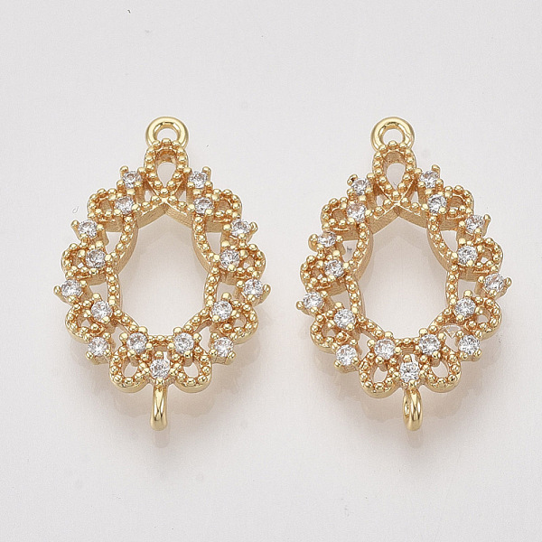 PandaHall Brass Micro Pave Cubic Zirconia Links connectors, teardrop, Clear, Nickel Free, Real 18K Gold Plated, 22.5x14x3mm, Hole: 1.2mm...
PandaHall Brass Micro Pave Cubic Zirconia Links connectors, teardrop, Clear, Nickel Free, Real 18K Gold Plated, 22.5x14x3mm, Hole: 1.2mm...