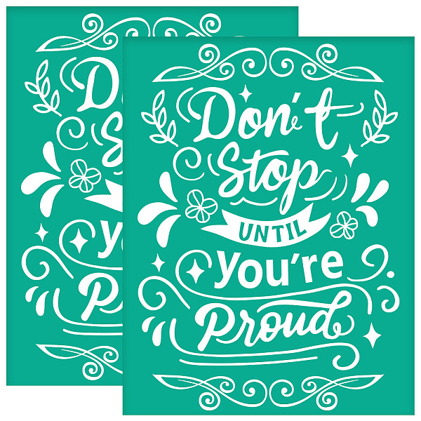 PandaHall OLYCRAFT 2Pcs 8.6x11 Inch Word Pattern Self-Adhesive Silk Screen Printing Stencil Inspirational Text Silk Screen Stencil Word..., Green
PandaHall OLYCRAFT 2Pcs 8.6x11 Inch Word Pattern Self-Adhesive Silk Screen Printing Stencil Inspirational Text Silk Screen Stencil Word..., Green