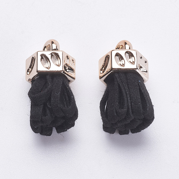 PandaHall Faux Suede Cord Tassel Pendant Decorations, with CCB Plastic Cord Ends, Rose Gold, Black, 24x13x11mm, Hole: 3mm Faux Suede Black
PandaHall Faux Suede Cord Tassel Pendant Decorations, with CCB Plastic Cord Ends, Rose Gold, Black, 24x13x11mm, Hole: 3mm Faux Suede Black