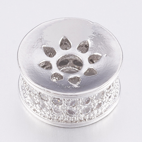 PandaHall Brass Cubic Zirconia Beads, Flat Round, Clear, Platinum, 9x4.5mm, Hole: 1.8mm Brass+Cubic Zirconia Flat Round Clear
PandaHall Brass Cubic Zirconia Beads, Flat Round, Clear, Platinum, 9x4.5mm, Hole: 1.8mm Brass+Cubic Zirconia Flat Round Clear