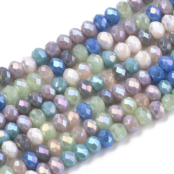 PandaHall Electroplate Glass Beads Strands, AB Color Plated, Faceted, Rondelle, Royal Blue, 3x2.5mm, Hole: 0.7mm, about 188~190pcs/16.93...
PandaHall Electroplate Glass Beads Strands, AB Color Plated, Faceted, Rondelle, Royal Blue, 3x2.5mm, Hole: 0.7mm, about 188~190pcs/16.93...