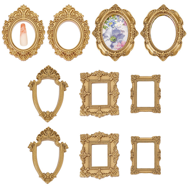 PandaHall AHADEMAKER 10Pcs 5 Style Plastic Picture Frame, Mini Retro Embossed Photo Frame, for Dollhouse, Wall Decor, Photography Props..., Gold
PandaHall AHADEMAKER 10Pcs 5 Style Plastic Picture Frame, Mini Retro Embossed Photo Frame, for Dollhouse, Wall Decor, Photography Props..., Gold