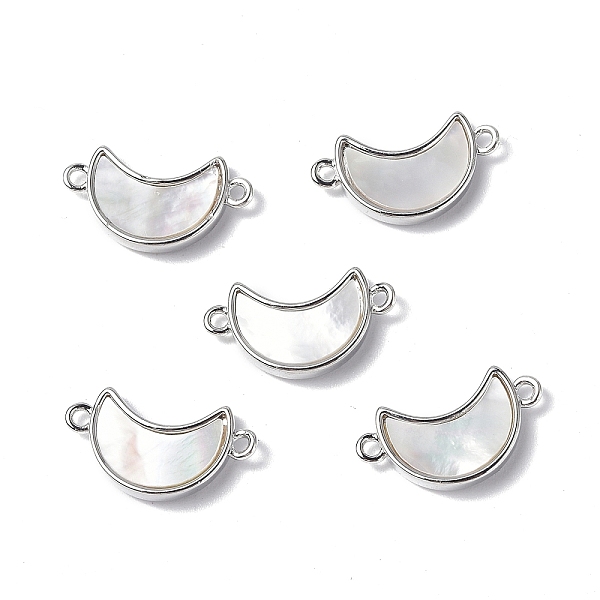 PandaHall Brass Connector Charms, with Freshwater Shell, Nickel Free, Moon Links, Platinum, 18x10x3mm, Hole: 1.4mm Brass+Shell Moon
PandaHall Brass Connector Charms, with Freshwater Shell, Nickel Free, Moon Links, Platinum, 18x10x3mm, Hole: 1.4mm Brass+Shell Moon