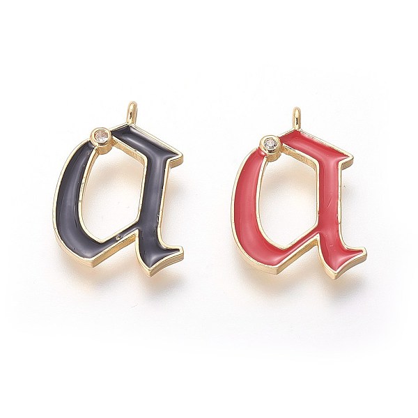 PandaHall Brass Pendants, with Cubic Zirconia and Enamel, Letter A, Golden, Mixed Color, 23.5x16x1.5mm, Hole: 1.6mm Brass+Cubic..., Multicolor
PandaHall Brass Pendants, with Cubic Zirconia and Enamel, Letter A, Golden, Mixed Color, 23.5x16x1.5mm, Hole: 1.6mm Brass+Cubic..., Multicolor