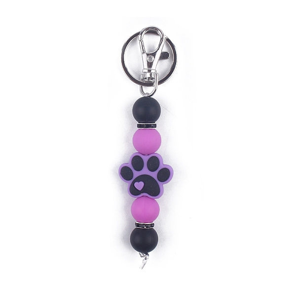 PandaHall Round & Dog Paw Print Silicone Beaded Keychain, with Iron Findings, for Car Backpack Pendant Accessories, Medium Orchid, 11.5cm...
PandaHall Round & Dog Paw Print Silicone Beaded Keychain, with Iron Findings, for Car Backpack Pendant Accessories, Medium Orchid, 11.5cm...