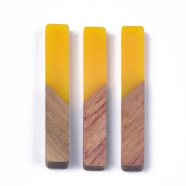 PandaHall Resin & Walnut Wood Big Pendants, Rectangle, Gold, 51.5x7.5x3mm, Hole: 1.8mm Resin+Wood Rectangle Gold
PandaHall Resin & Walnut Wood Big Pendants, Rectangle, Gold, 51.5x7.5x3mm, Hole: 1.8mm Resin+Wood Rectangle Gold