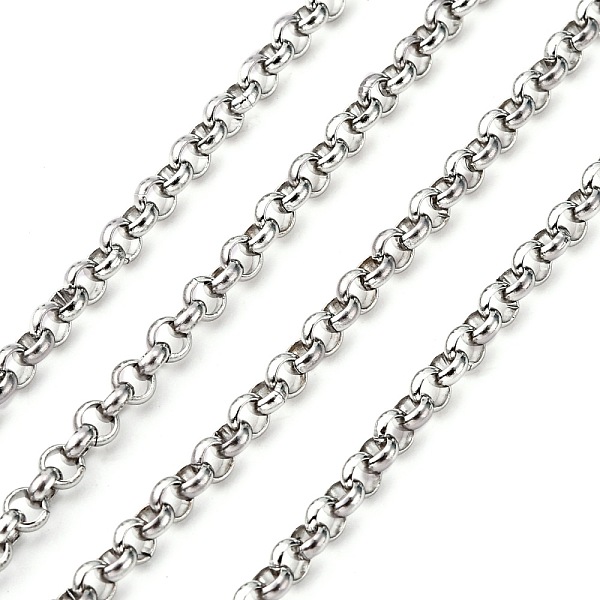 PandaHall 304 Stainless Steel Rolo Chains, Belcher Chain, Unwelded, with Spool, Stainless Steel Color, 3x1.2mm, about 82.02 Feet(25m)/roll...
PandaHall 304 Stainless Steel Rolo Chains, Belcher Chain, Unwelded, with Spool, Stainless Steel Color, 3x1.2mm, about 82.02 Feet(25m)/roll...