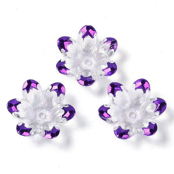 PandaHall Plating Acrylic Bead Caps, Faceted, Flower, Half Plated, Dark Orchid, 24x22x7mm, Hole: 2mm Acrylic
PandaHall Plating Acrylic Bead Caps, Faceted, Flower, Half Plated, Dark Orchid, 24x22x7mm, Hole: 2mm Acrylic