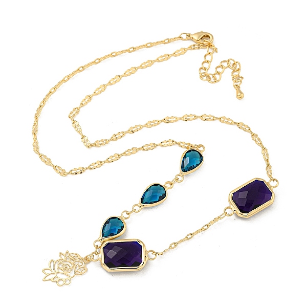 PandaHall Faceted Rectangle & Teardrop Glass Pendant Necklaces, Brass Chain Neckalces, Golden, 17.01 inch(43.2cm) Brass Rectangle
PandaHall Faceted Rectangle & Teardrop Glass Pendant Necklaces, Brass Chain Neckalces, Golden, 17.01 inch(43.2cm) Brass Rectangle