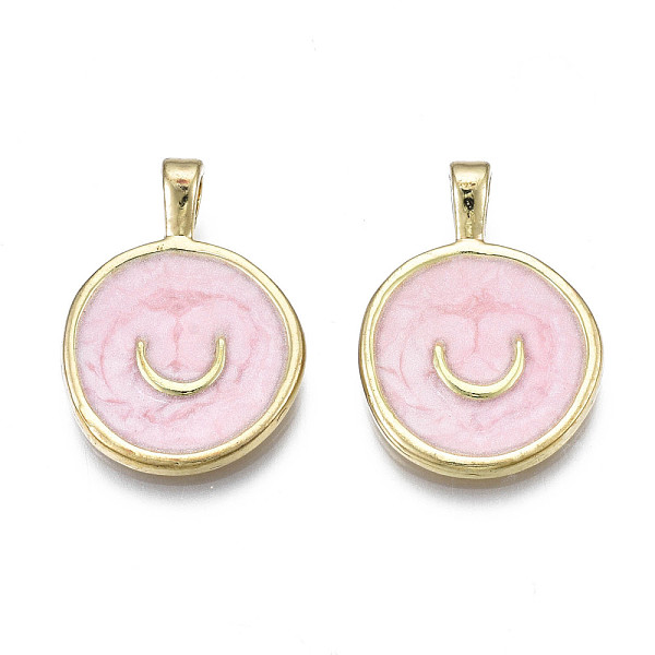 PandaHall Rack Plating Alloy Enamel Pendants, Lead Free & Cadmium Free, Flat Round with Smile, Pink, 24.5x18x5.5mm, Hole: 3x4mm Alloy+Enamel...
PandaHall Rack Plating Alloy Enamel Pendants, Lead Free & Cadmium Free, Flat Round with Smile, Pink, 24.5x18x5.5mm, Hole: 3x4mm Alloy+Enamel...
