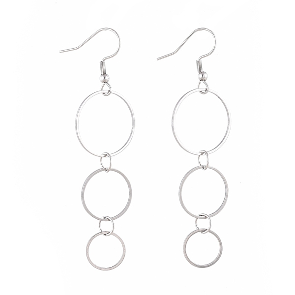 PandaHall 304 Stainless Steel Dangle Earrings, with Linking Rings, Square/Ring/Hexagon, Stainless Steel Color, 71~88mm, Pin: 0.6mm 304...
PandaHall 304 Stainless Steel Dangle Earrings, with Linking Rings, Square/Ring/Hexagon, Stainless Steel Color, 71~88mm, Pin: 0.6mm 304...