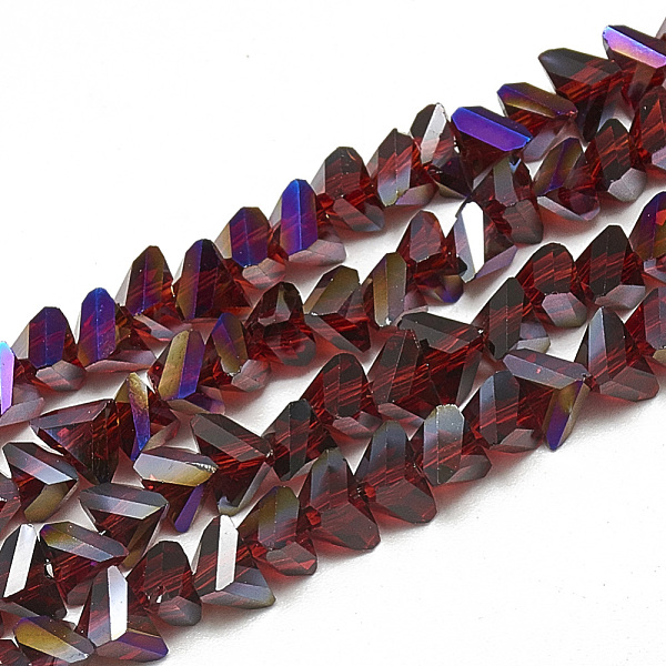 PandaHall Electroplate Glass Beads Strands, Faceted Triangle, Dark Red, 6x5x4mm, Hole: 1.2mm, about 100pcs/strand, 12.99 inch Glass Triangle...
PandaHall Electroplate Glass Beads Strands, Faceted Triangle, Dark Red, 6x5x4mm, Hole: 1.2mm, about 100pcs/strand, 12.99 inch Glass Triangle...