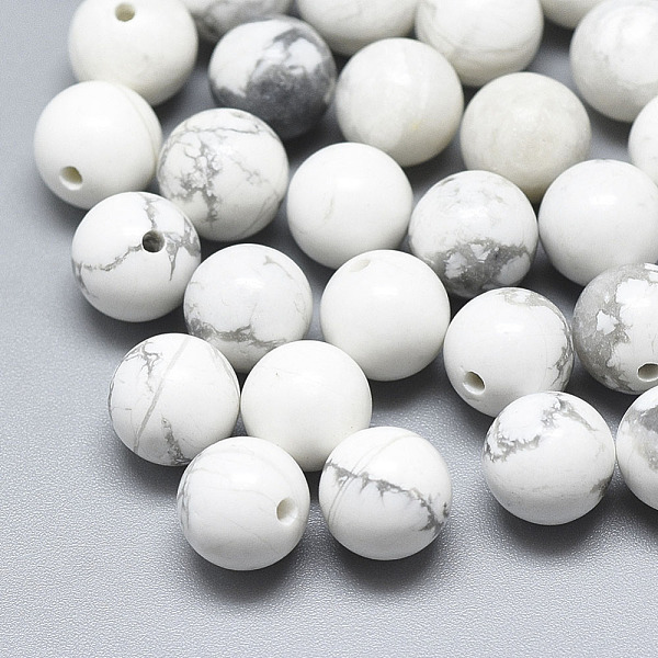 PandaHall Natural Howlite Beads, Half Drilled, Round, 8mm, Half Hole: 1.2mm Howlite Round
PandaHall Natural Howlite Beads, Half Drilled, Round, 8mm, Half Hole: 1.2mm Howlite Round