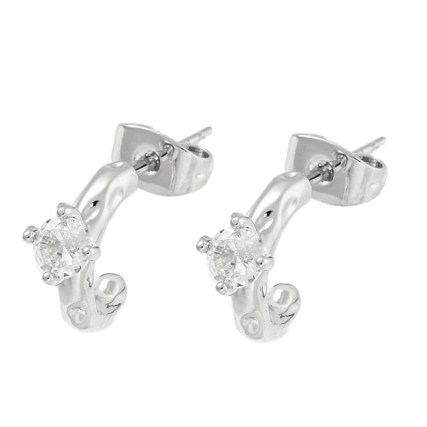 PandaHall Brass Micro Pave Clear Cubic Zirconia Stud Earrings, Half Round, Platinum, 11x5.5mm Cubic Zirconia Half Round Clear
PandaHall Brass Micro Pave Clear Cubic Zirconia Stud Earrings, Half Round, Platinum, 11x5.5mm Cubic Zirconia Half Round Clear