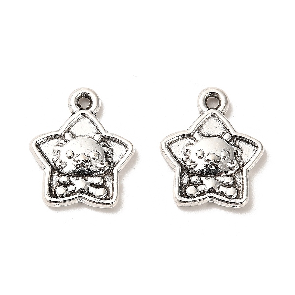 PandaHall Tibetan Style Alloy Pendants, Cadmium Free & Lead Free, Star with Dragon, Antique Silver, 15.5x13x2.5mm, Hole: 1.4mm, about...
PandaHall Tibetan Style Alloy Pendants, Cadmium Free & Lead Free, Star with Dragon, Antique Silver, 15.5x13x2.5mm, Hole: 1.4mm, about...