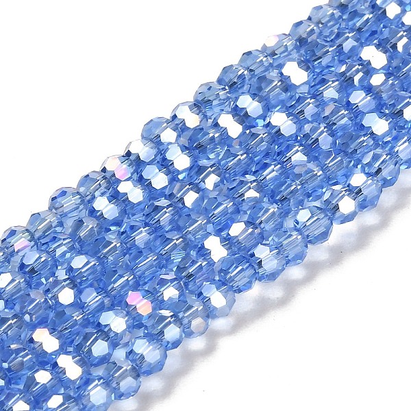 PandaHall Electroplate Glass Beads Strands, AB Color Plated, Faceted(32 Facets), Round, Cornflower Blue, 4mm, Hole: 0.5mm, about...
PandaHall Electroplate Glass Beads Strands, AB Color Plated, Faceted(32 Facets), Round, Cornflower Blue, 4mm, Hole: 0.5mm, about...