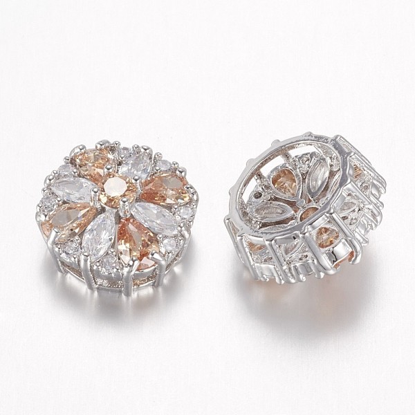 PandaHall Brass Micro Pave Cubic Zirconia Pendants, Multi-strand Links, Flower, Nickel Free & Lead Free, Platinum, 16x17x10mm, Hole: 2.5x3mm...
PandaHall Brass Micro Pave Cubic Zirconia Pendants, Multi-strand Links, Flower, Nickel Free & Lead Free, Platinum, 16x17x10mm, Hole: 2.5x3mm...