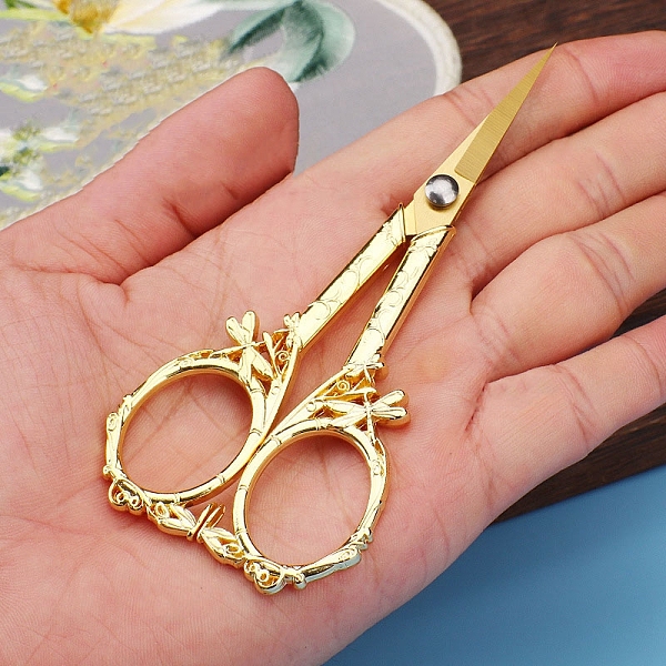 PandaHall Stainless Steel Scissors, Embroidery Scissors, Sewing Scissors, Golden, 120x50mm Stainless Steel
PandaHall Stainless Steel Scissors, Embroidery Scissors, Sewing Scissors, Golden, 120x50mm Stainless Steel