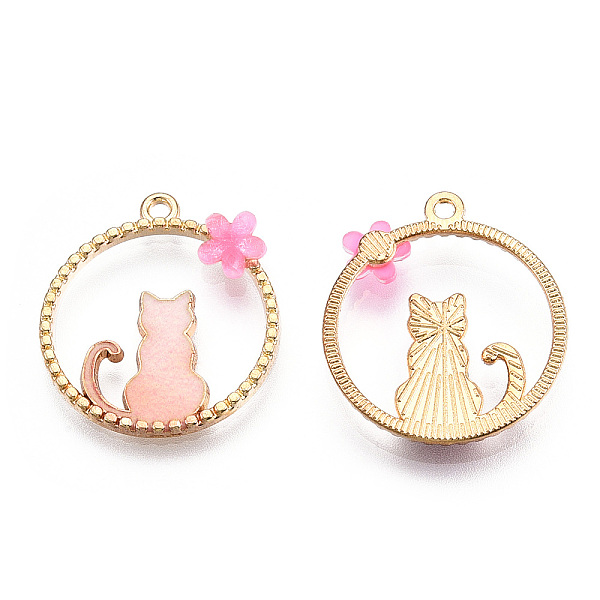 PandaHall Alloy Pendants, with Enamel and Resin, Round Ring with Cat Shape and Ring, Golden, Pink, 24.5x22x3mm, Hole: 1.5mm Alloy+Enamel Cat...
PandaHall Alloy Pendants, with Enamel and Resin, Round Ring with Cat Shape and Ring, Golden, Pink, 24.5x22x3mm, Hole: 1.5mm Alloy+Enamel Cat...