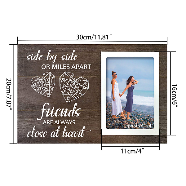 PandaHall MDF Photo Frame, Rectangle, Dark Gray, Heart Pattern, 200x300mm Wood Heart
PandaHall MDF Photo Frame, Rectangle, Dark Gray, Heart Pattern, 200x300mm Wood Heart