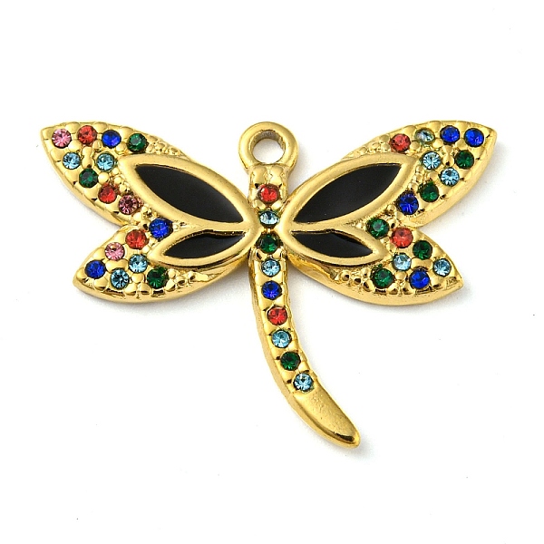 PandaHall Ion Plating(IP) Real 18K Gold Plated 304 Stainless Steel Rhinestone Pendants, with Enamel, Dragonfly Charms, Black, 21x27.5x2mm..., Multicolor
PandaHall Ion Plating(IP) Real 18K Gold Plated 304 Stainless Steel Rhinestone Pendants, with Enamel, Dragonfly Charms, Black, 21x27.5x2mm..., Multicolor