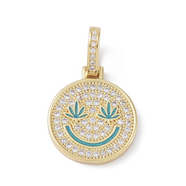 PandaHall Brass Micro Pave Cubic Zirconia Pendants, Enamel Style, Cadmium Free & Lead Free, Flat Round with Smiling Face, Golden, Medium...
PandaHall Brass Micro Pave Cubic Zirconia Pendants, Enamel Style, Cadmium Free & Lead Free, Flat Round with Smiling Face, Golden, Medium...