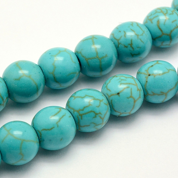 PandaHall Synthetic Turquoise Beads Strands, Dyed, Round, Turquoise, 4x3~3.5mm, Hole: 1mm, about 94pcs/strand, 14.5 inch(37cm) Synthetic..., Green
PandaHall Synthetic Turquoise Beads Strands, Dyed, Round, Turquoise, 4x3~3.5mm, Hole: 1mm, about 94pcs/strand, 14.5 inch(37cm) Synthetic..., Green