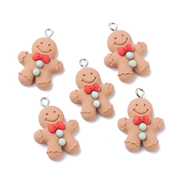 PandaHall Opaque Resin Pendants, with Platinum Tone Iron Loops, Christmas Theme, Gingerbread Man, BurlyWood, 28x9.5x7mm, Hole: 2mm..., Orange
PandaHall Opaque Resin Pendants, with Platinum Tone Iron Loops, Christmas Theme, Gingerbread Man, BurlyWood, 28x9.5x7mm, Hole: 2mm..., Orange
