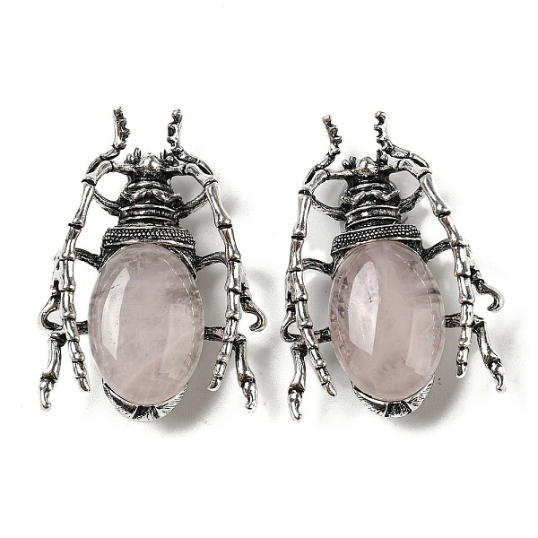 PandaHall Dual-use Items Alloy Brooch, with Natural Rose Quartz, Spider, 49.5x35.5x15~16mm, Hole: 4x2.5mm Rose Quartz Insects
PandaHall Dual-use Items Alloy Brooch, with Natural Rose Quartz, Spider, 49.5x35.5x15~16mm, Hole: 4x2.5mm Rose Quartz Insects