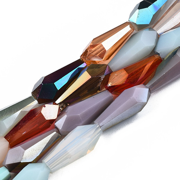 PandaHall Electroplate Transparent Glass Beads Strands, AB Color Plated, Faceted, Cone, Colorful, 14~15x6x5mm, Hole: 1mm, about 48pcs/strand...
PandaHall Electroplate Transparent Glass Beads Strands, AB Color Plated, Faceted, Cone, Colorful, 14~15x6x5mm, Hole: 1mm, about 48pcs/strand...