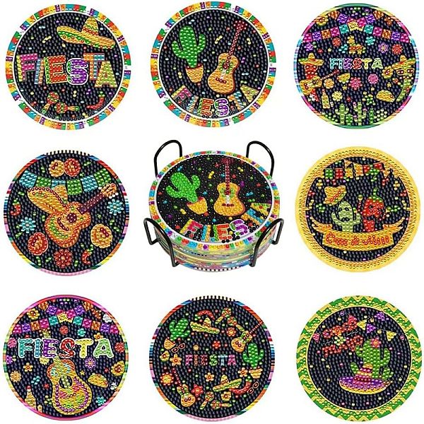 PandaHall DIY Cinco de Mayo Carnival Theme Diamond Painting Wood Cup Mat Kits, Including Coster Holder, Resin Rhinestones, Diamond Sticky..., Multicolor
PandaHall DIY Cinco de Mayo Carnival Theme Diamond Painting Wood Cup Mat Kits, Including Coster Holder, Resin Rhinestones, Diamond Sticky..., Multicolor