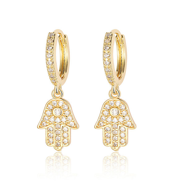 PandaHall Brass Micro Pave Clear Cubic Zirconia Hoop Earrings, Hamsa Hand Dangle Earrings for Women, Real 18K Gold Plated, 29x9mm Cubic...
PandaHall Brass Micro Pave Clear Cubic Zirconia Hoop Earrings, Hamsa Hand Dangle Earrings for Women, Real 18K Gold Plated, 29x9mm Cubic...